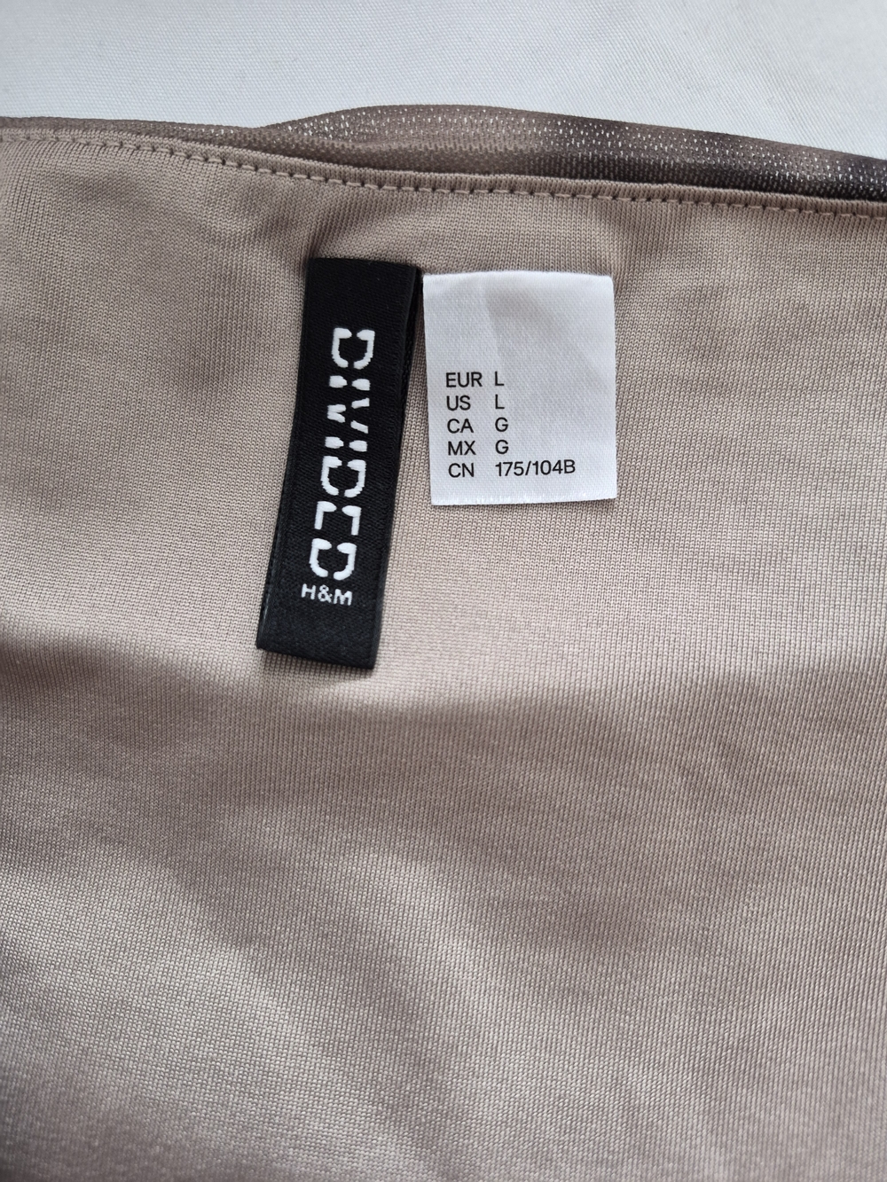 H&M DIVIDED Satin Slip Dress in Taupe - Picture 4 of 4